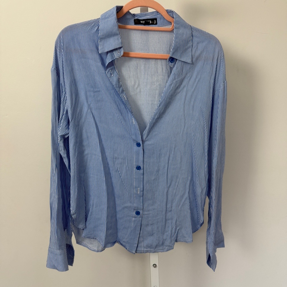 MISSGUIDED LONG SLEEVE WOMEN‎ BUTTON DOWN SIZE 0